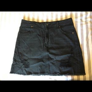 Black Jean Skirt